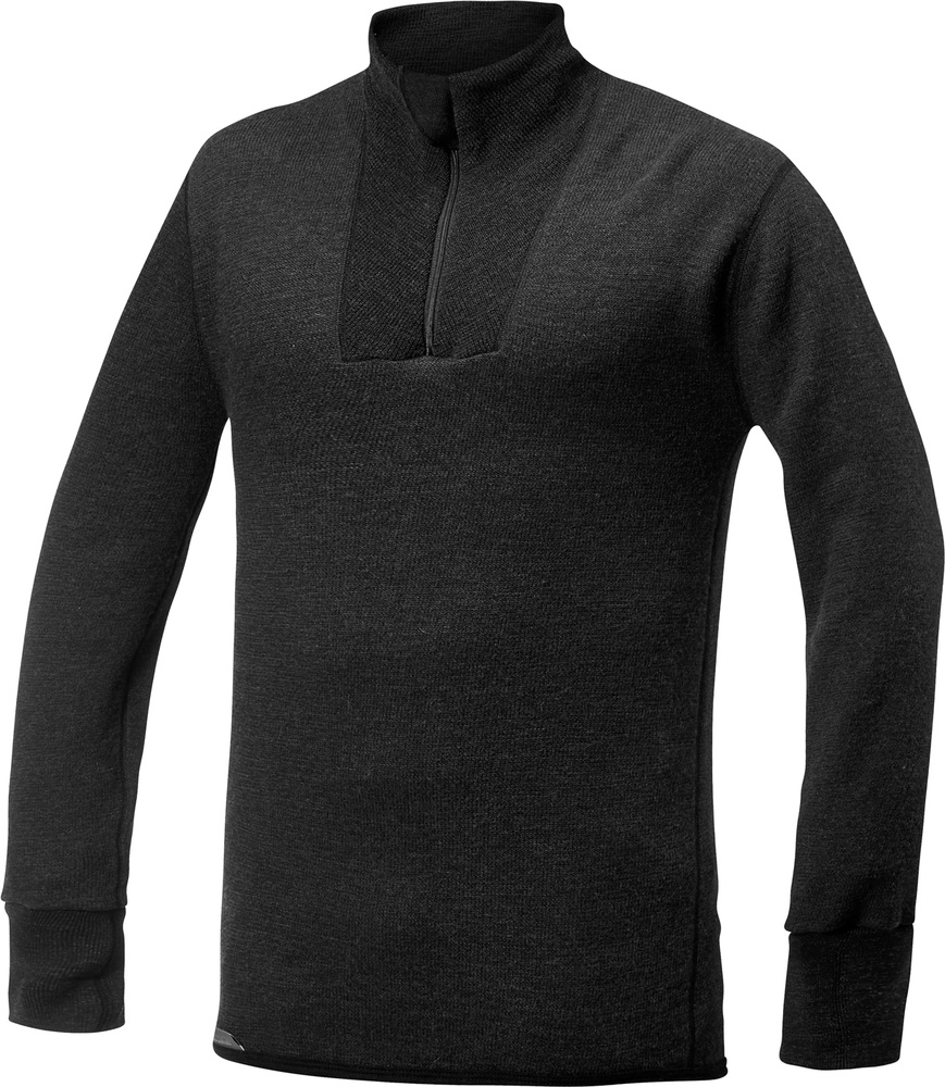 WoolpowerFunktionsunterwscheZipTurtleneck400MerinoMidLayerBlack582-722400