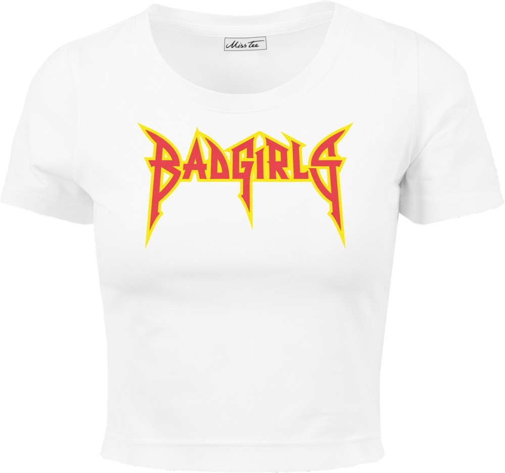 MissTeeDamenT-ShirtBadgirlsCroppedTeeWhite-L