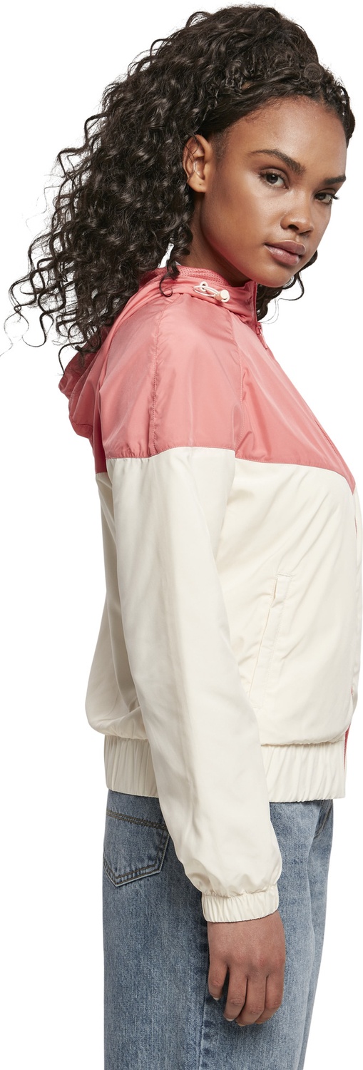 UrbanClassicsDamenJackeLadiesArrowWindbreakerPalepinkWhitesand-3XL