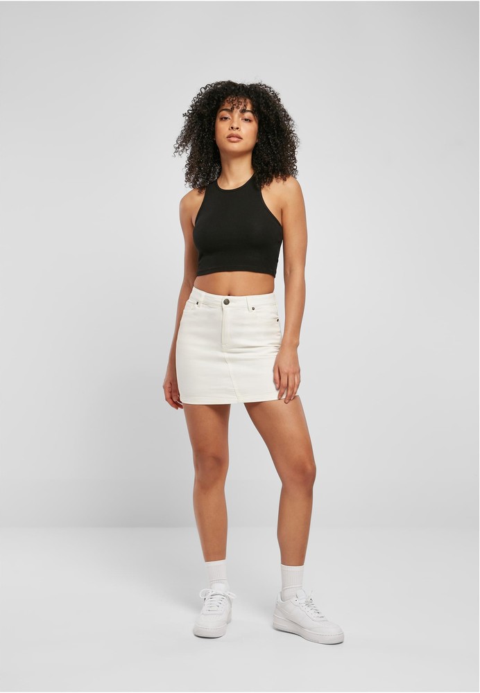 UrbanClassicsDamenLadiesOrganicStretchDenimMiniSkirtOffwhiteRaw-26