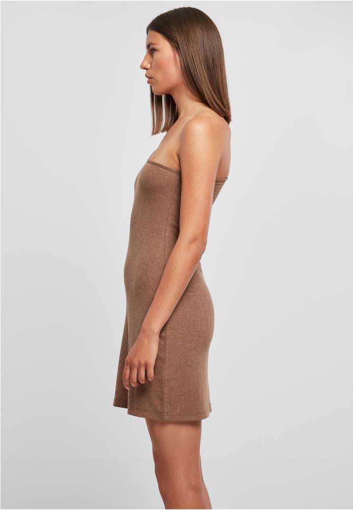 UrbanClassicsDamenLadiesRibOneShoulderDressDarkkhaki-3XL