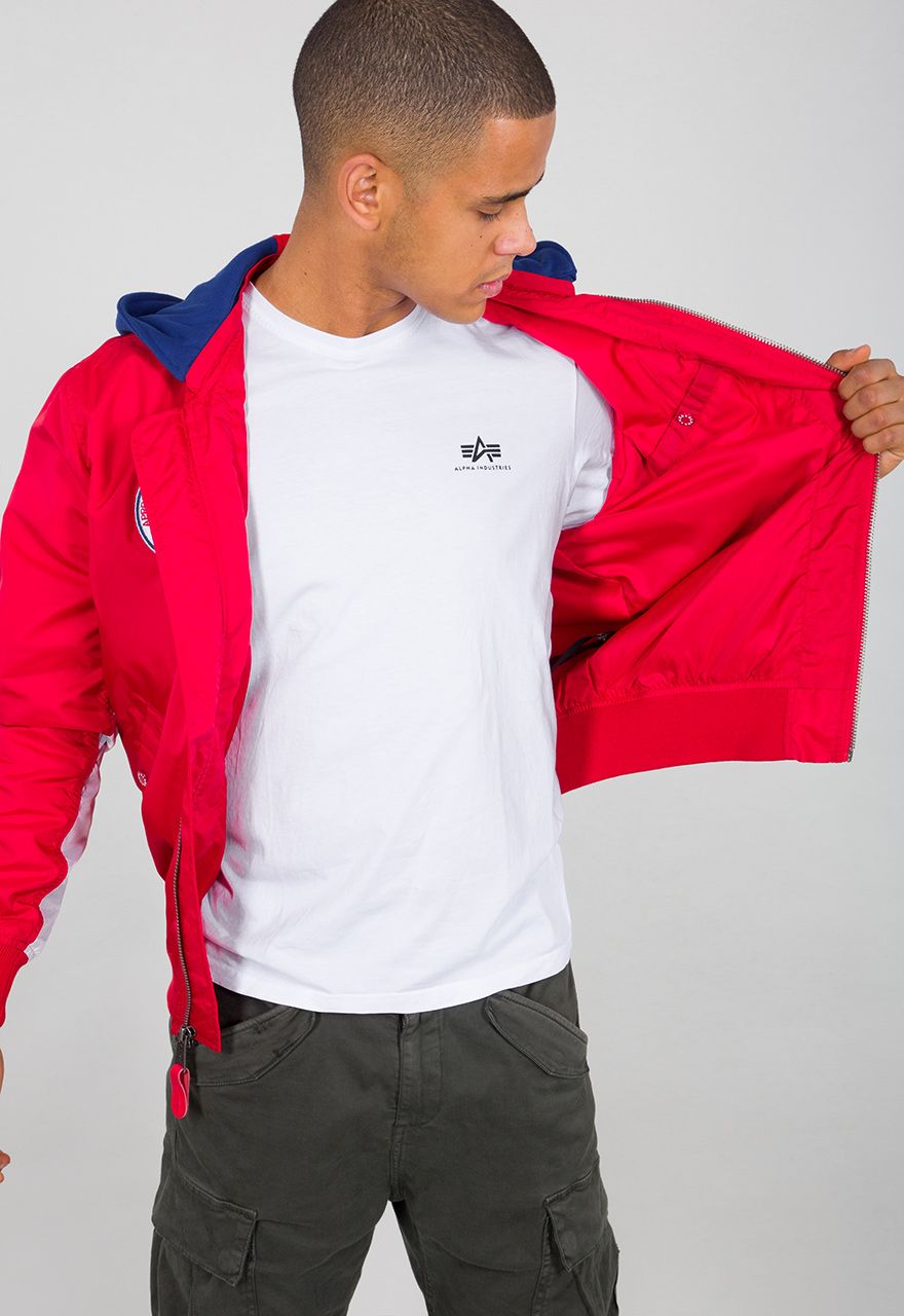 AlphaIndustriesMA-1TTHoodNASAJackeSpeedRed-XXL