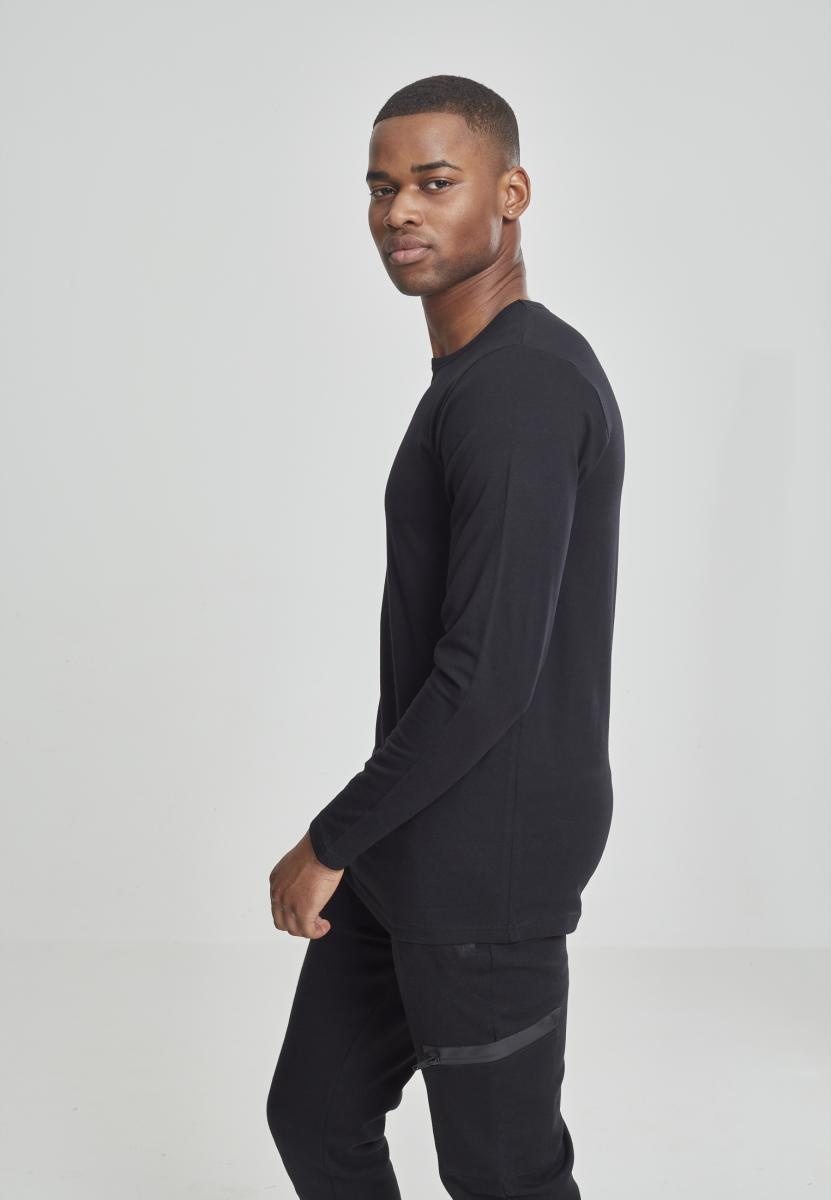 UrbanClassicsLongsleeveFittedStretchLSTeeBlack