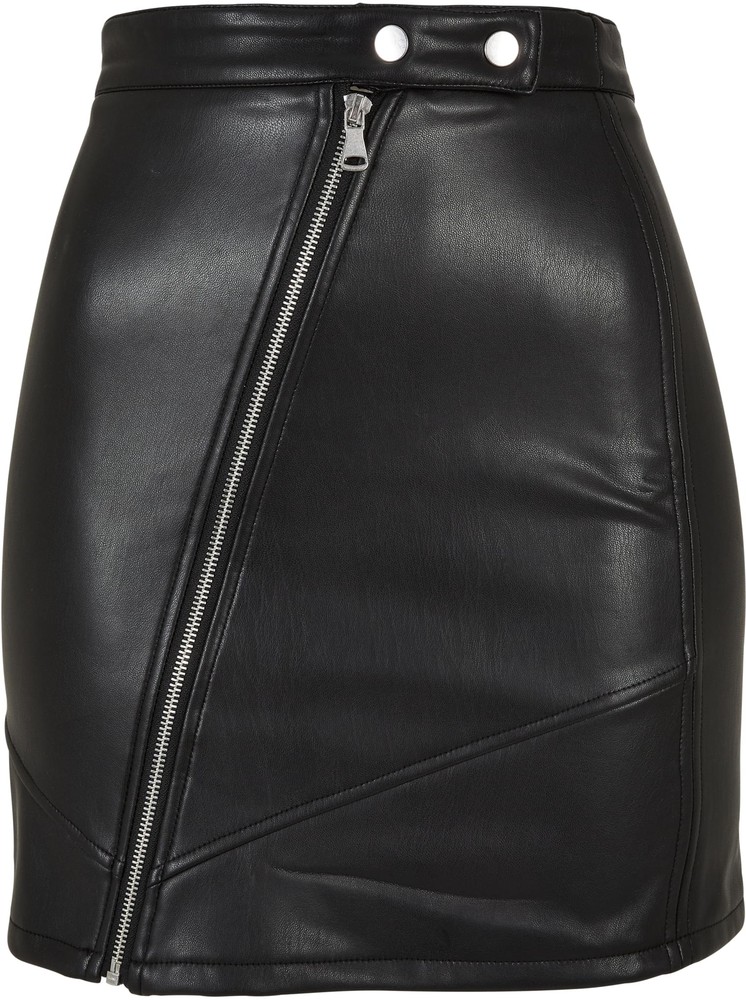 UrbanClassicsDamenRockLadiesSyntheticLeatherBikerSkirtBlack