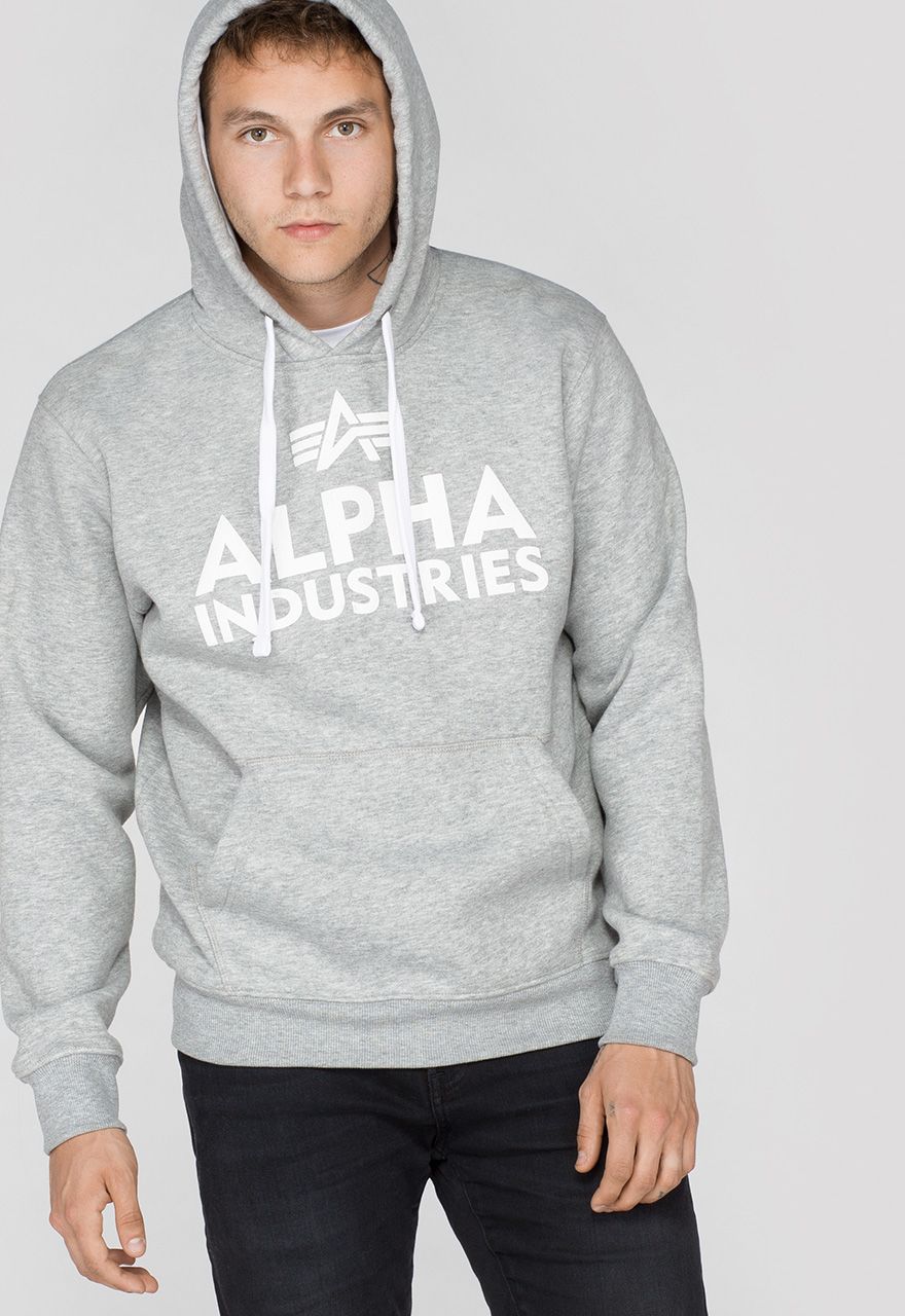 AlphaIndustriesFoamPrintHoodyHoodiesSweatshirtsGreyHeather-XXL