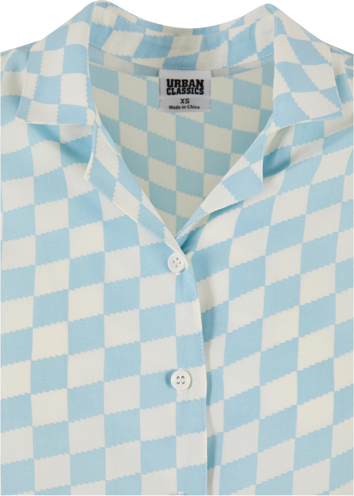 UrbanClassicsDamenLadiesViscoseResortShirtTB4365Oceanbluecheck-3XL