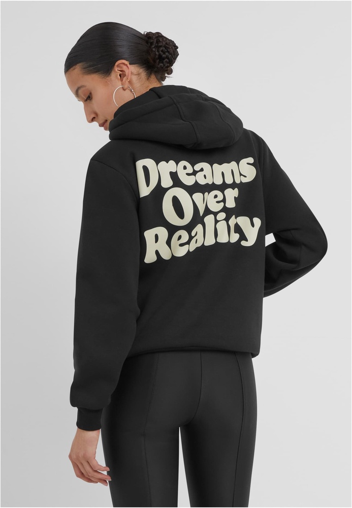 MissTeeDamenDreamsOverRealityLadiesFluffyHoodyMST214Black-3XL