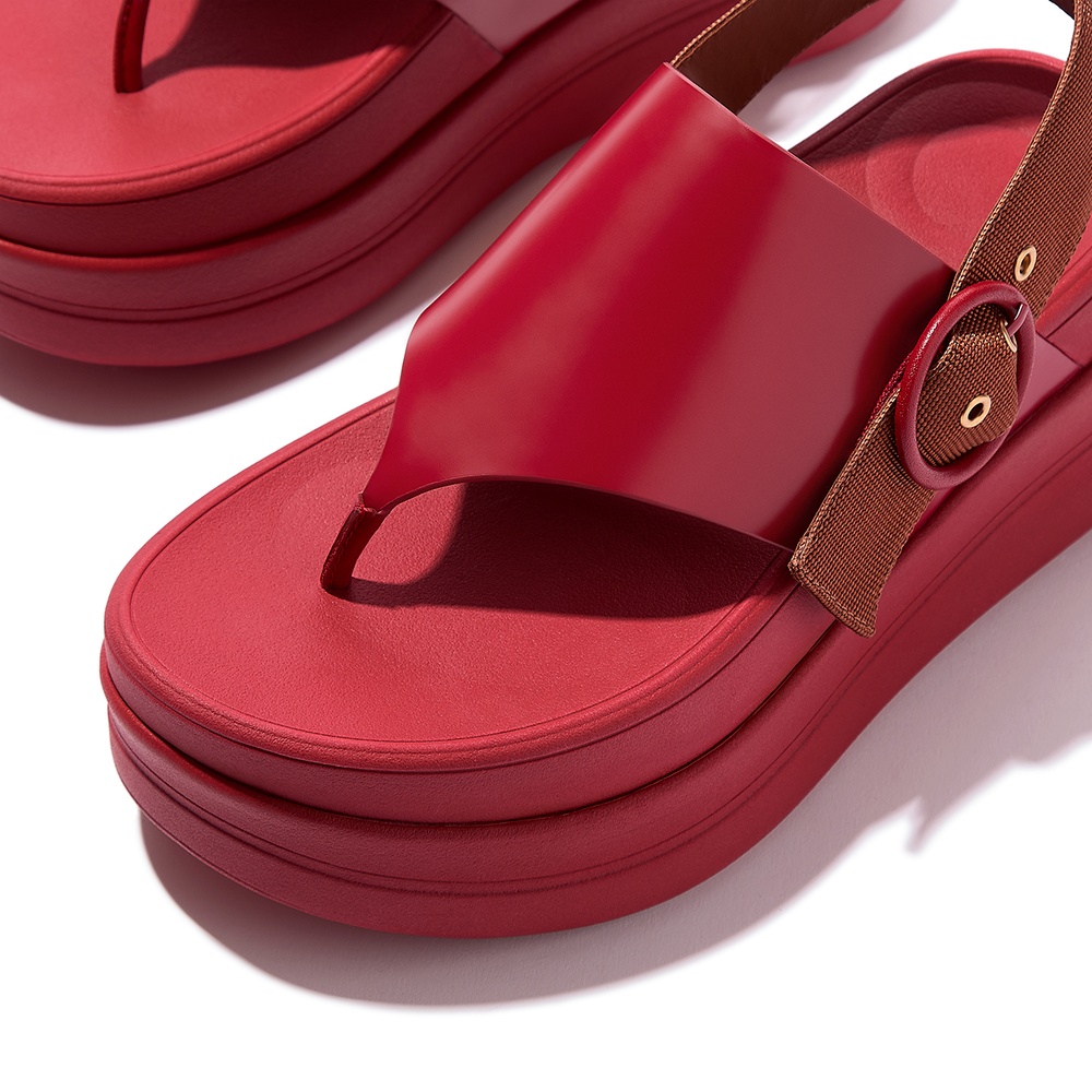 FitFlopDamenSandalenF-ModeXRoksandaLeatherWebbingSandalsIY5CrimsonTan-38