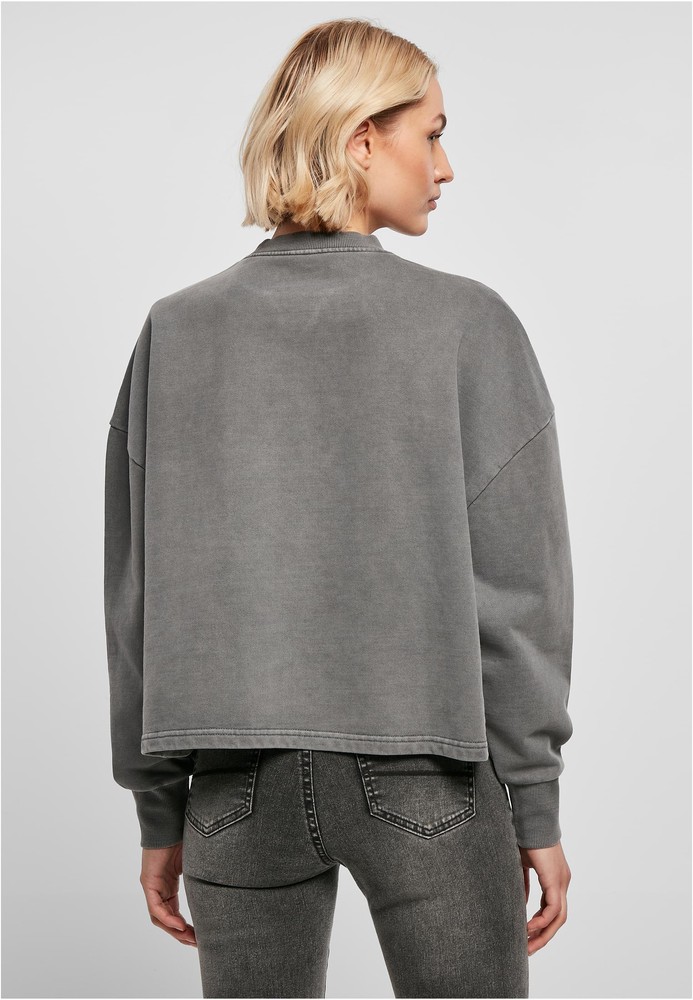 UrbanClassicsDamenSweatshirtLadiesHeavyTerryGarmentDyeCrewneckDarkshadow-3XL