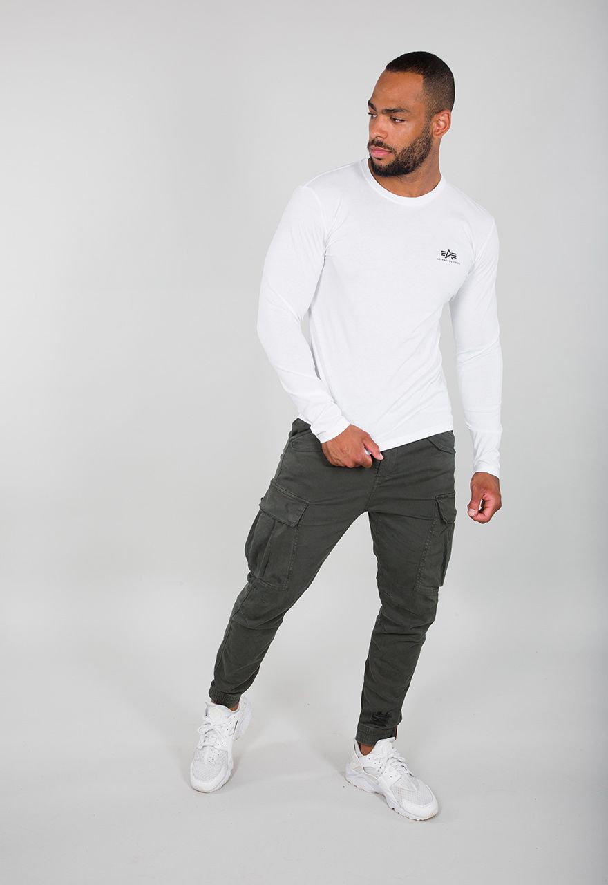 AlphaIndustriesBasicLSSmallLogoT-ShirtUnisexWhite-XXL