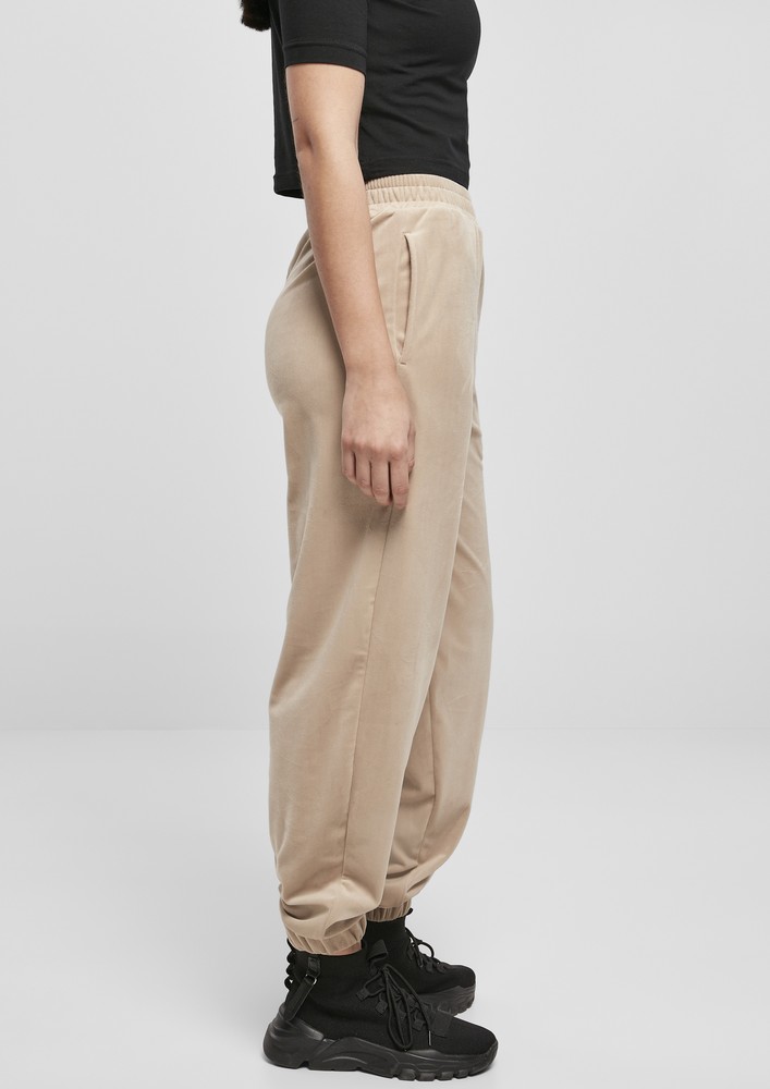 UrbanClassicsDamenLadiesHighWaistBallonVelvetSweatPantsSofttaupe-3XL