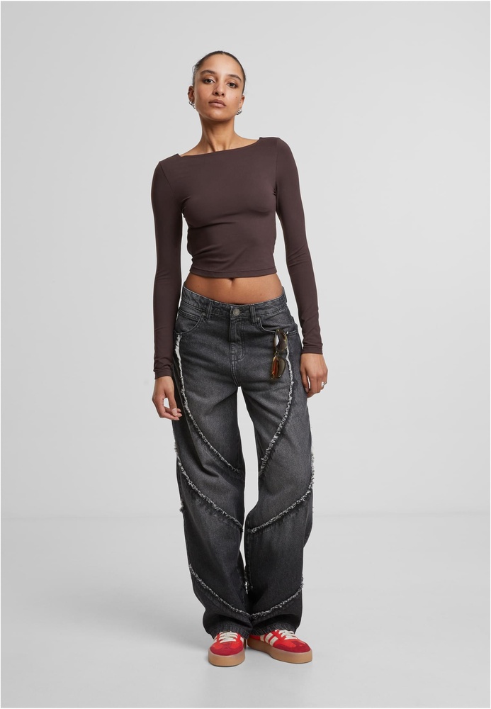 UrbanClassicsDamenLadiesSlimFitLongsleeveTB7721Warmbrown-L