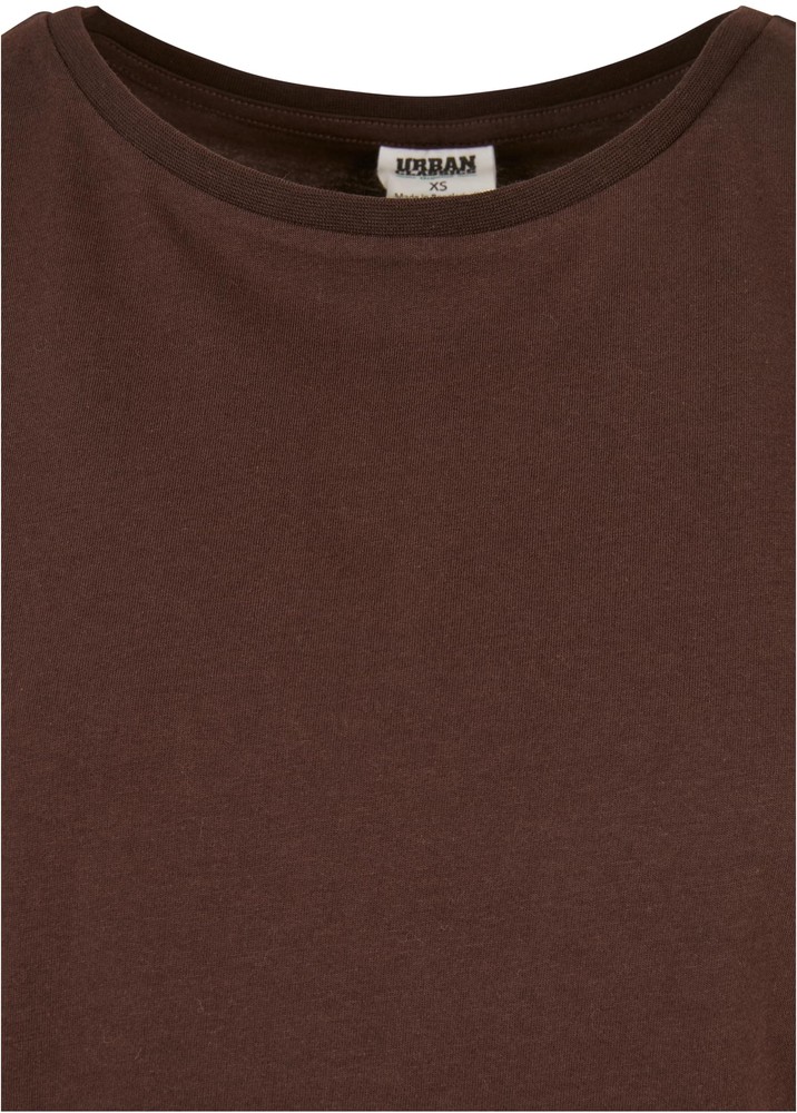 UrbanClassicsDamenT-ShirtLadiesOrganicExtendedShoulderTeeBrown-3XL