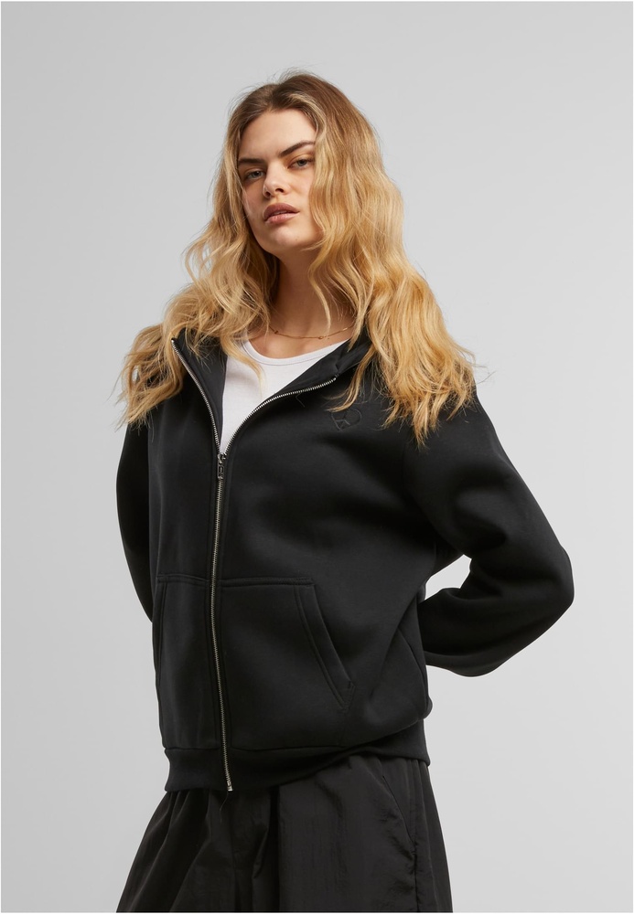 MissTeeDamenPeaceSignEMBFluffyZipHoodyMST280