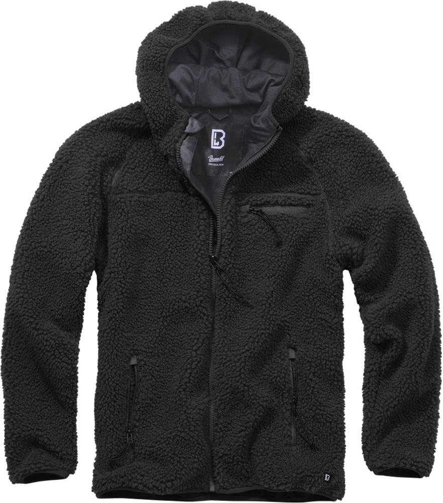 BranditJackeTeddyfleeceWorkerJacketinBlack-S