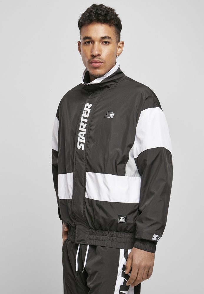 StarterBlackLabelTrainingsjackeRetroTrackJacketBlackWhite