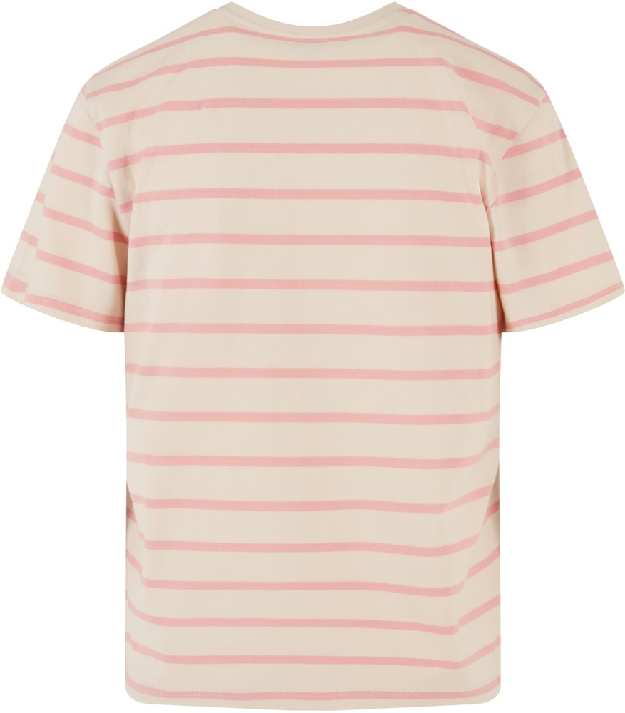 UrbanClassicsDamenT-ShirtLadiesStripedBoxyTeeTB6059LemonadepinkWhitesand-3XL