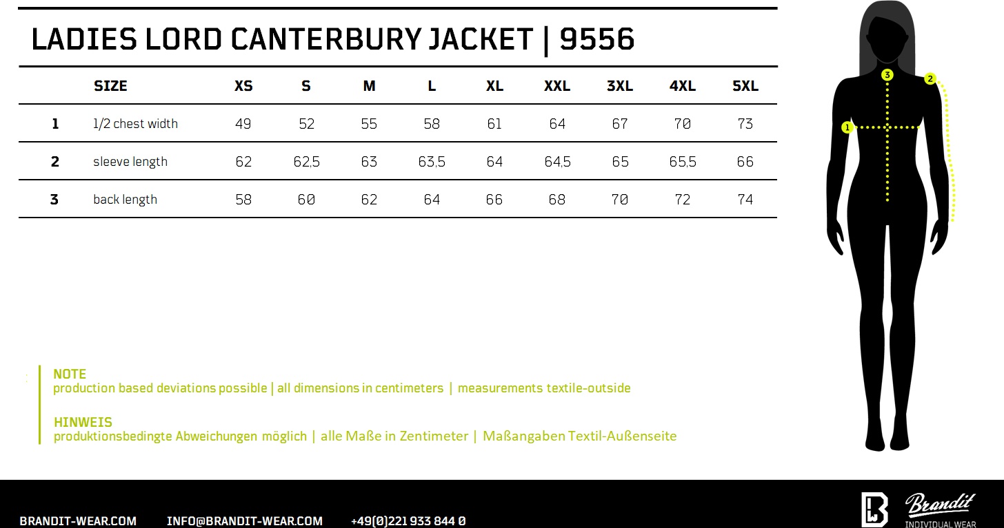 BranditWomenJackeLadiesLordCanterburyJacketBlack