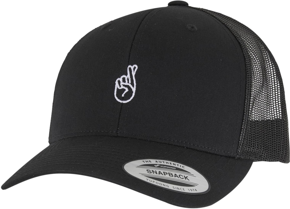 MisterTeeCrossedFingersHandsignRetroTruckerCapMT3941