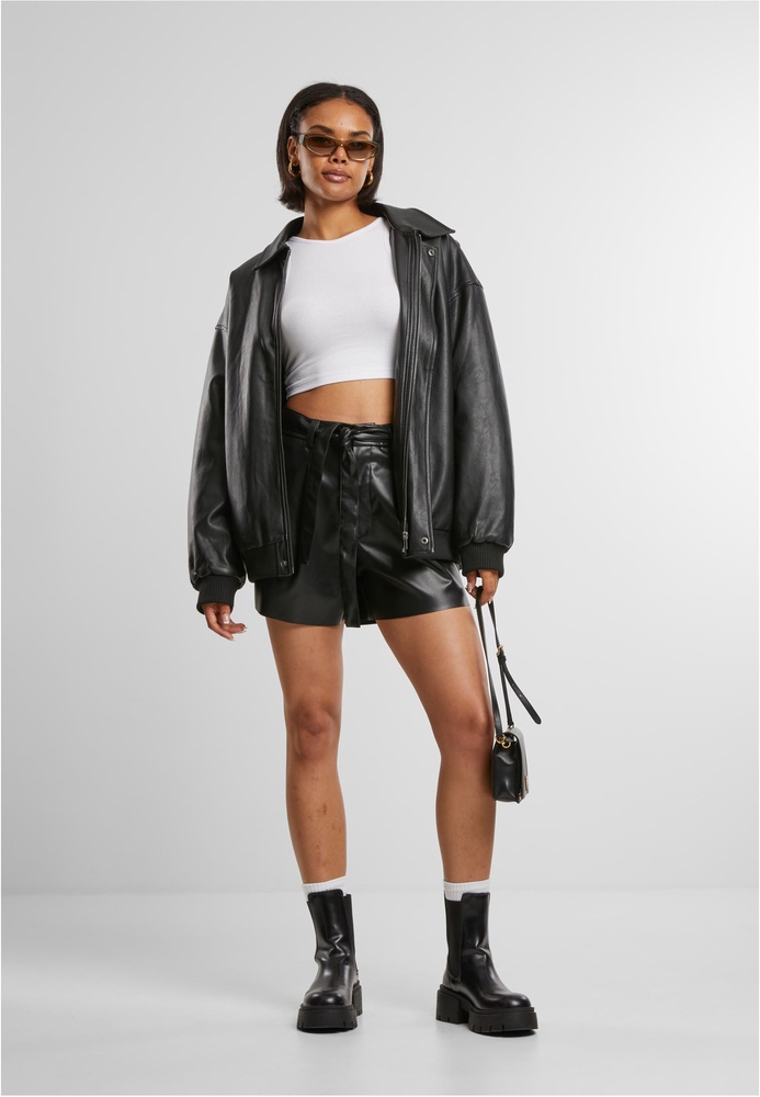 UrbanClassicsDamenLadiesSyntheticLeatherShortsTB6999