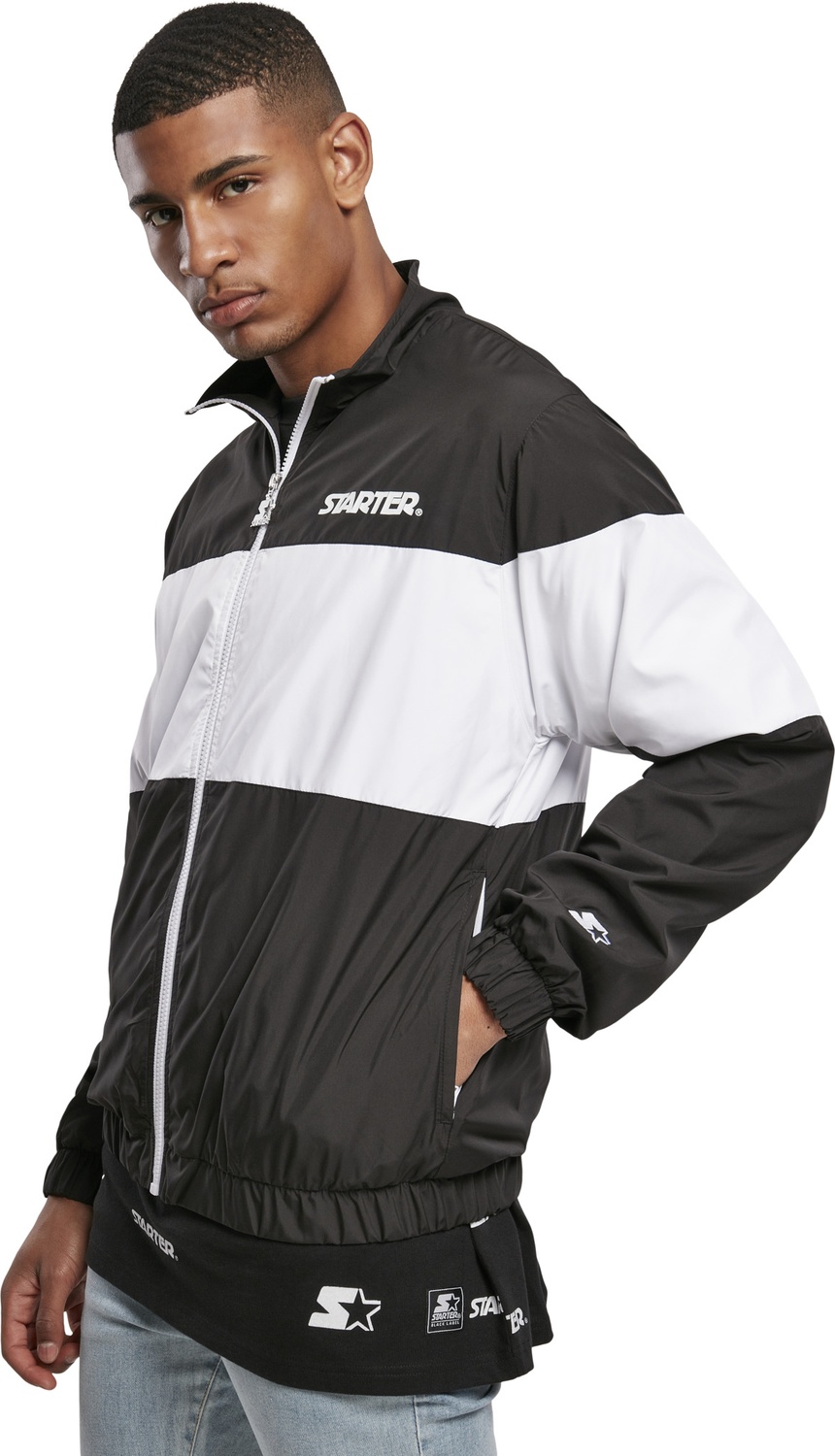 StarterBlackLabelJackeBlockJacketBlackWhite