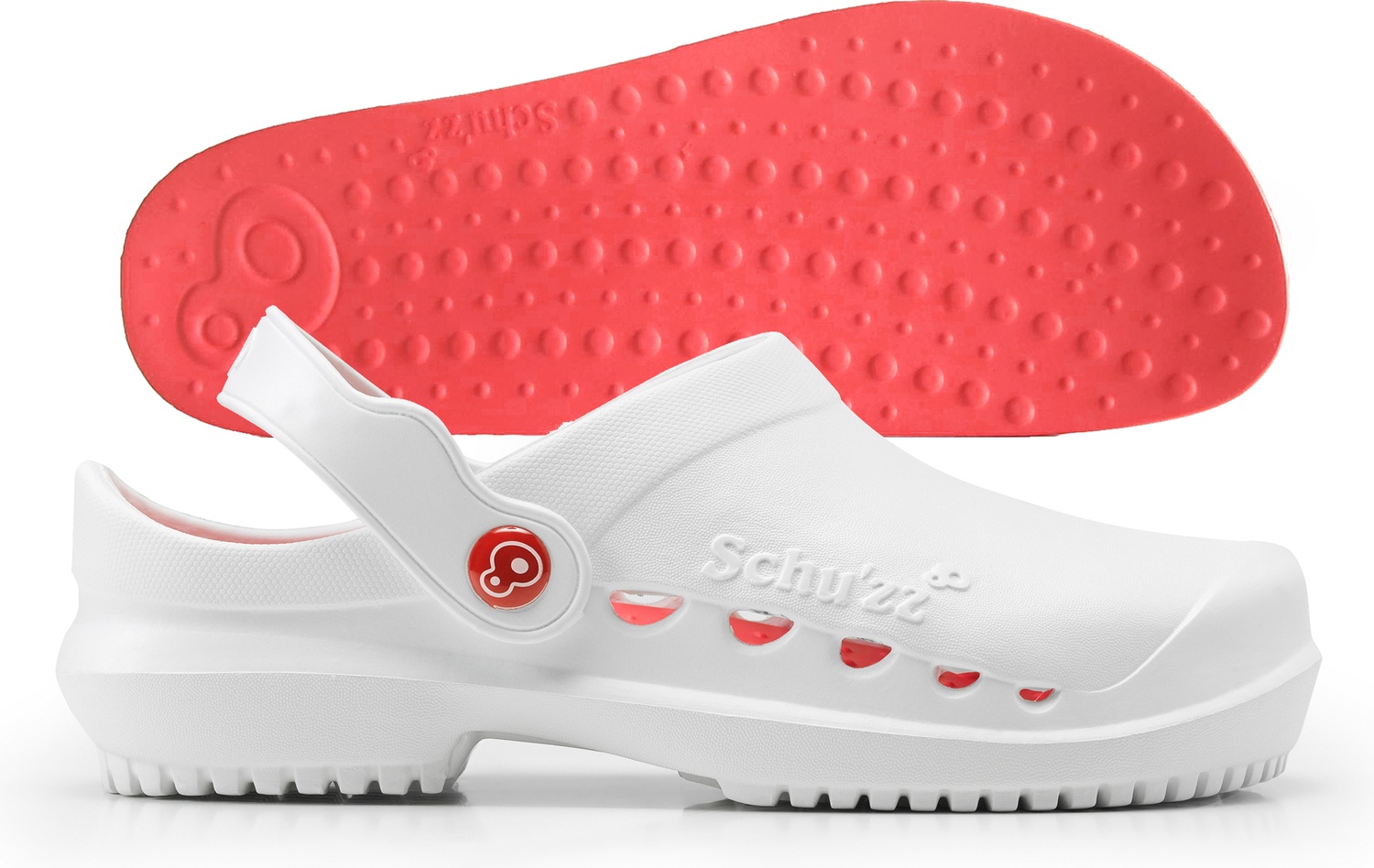 SchuzzSchuzzDamenClogBerufsschuhePROTECFemmeuniBlancCorailWei-36