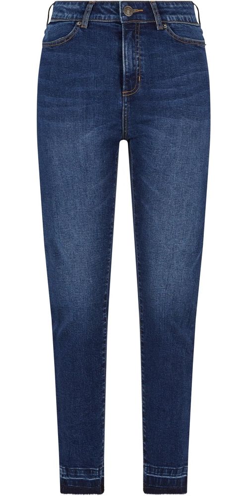 UrbanClassicsDamenLadiesSkinnyHighWaistOpenHemJeansTB6865DarkblueWashed-26