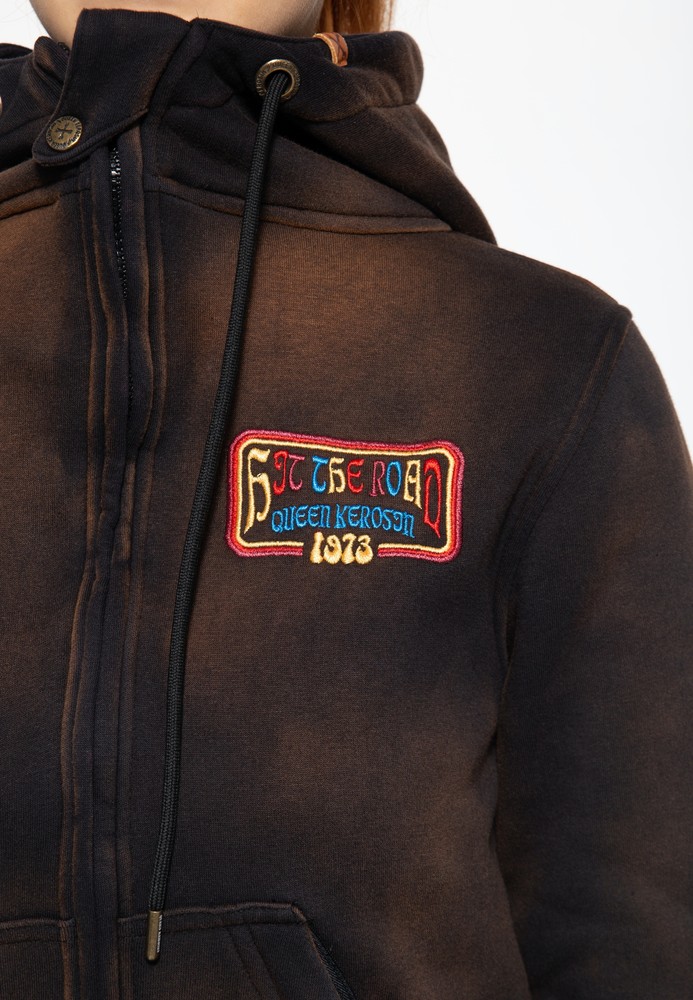 QueenKerosinSweatjackeQKI110003Braun