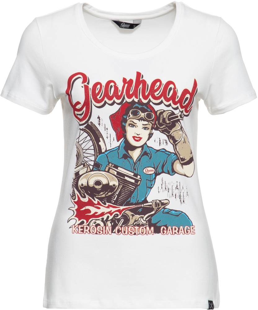 QueenKerosinT-ShirtmitFrontprintundRundhalsausschnittQK4215357207Offwhite