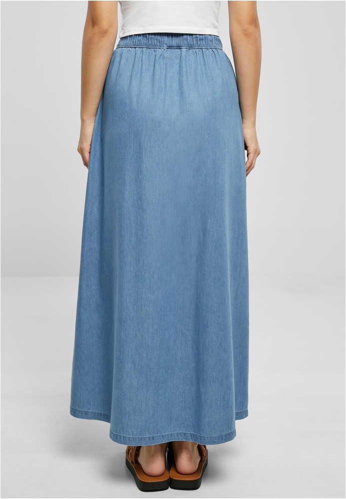 UrbanClassicsDamenJeansrockLadiesLongWideLightDenimSkirt