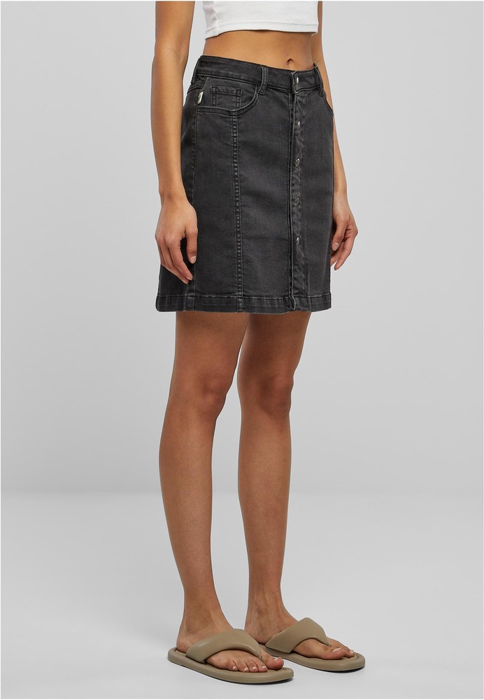 UrbanClassicsDamenLadiesOrganicStretchButtonDenimSkirt