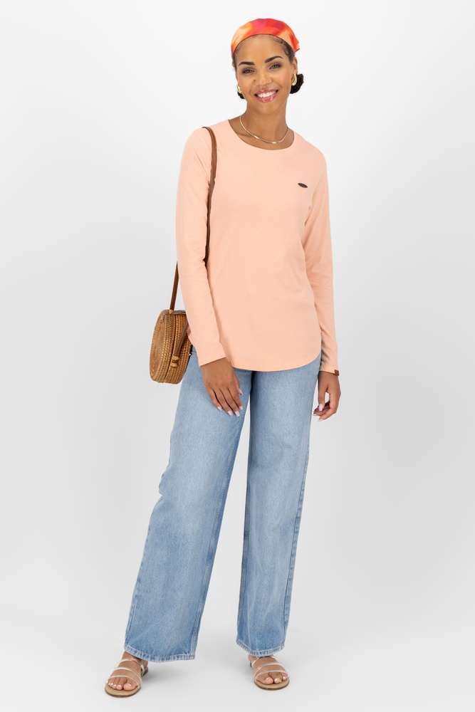 AlifeKickinDamenLongsleeveLeaAKA62046-9999MellowPeachMelange-L