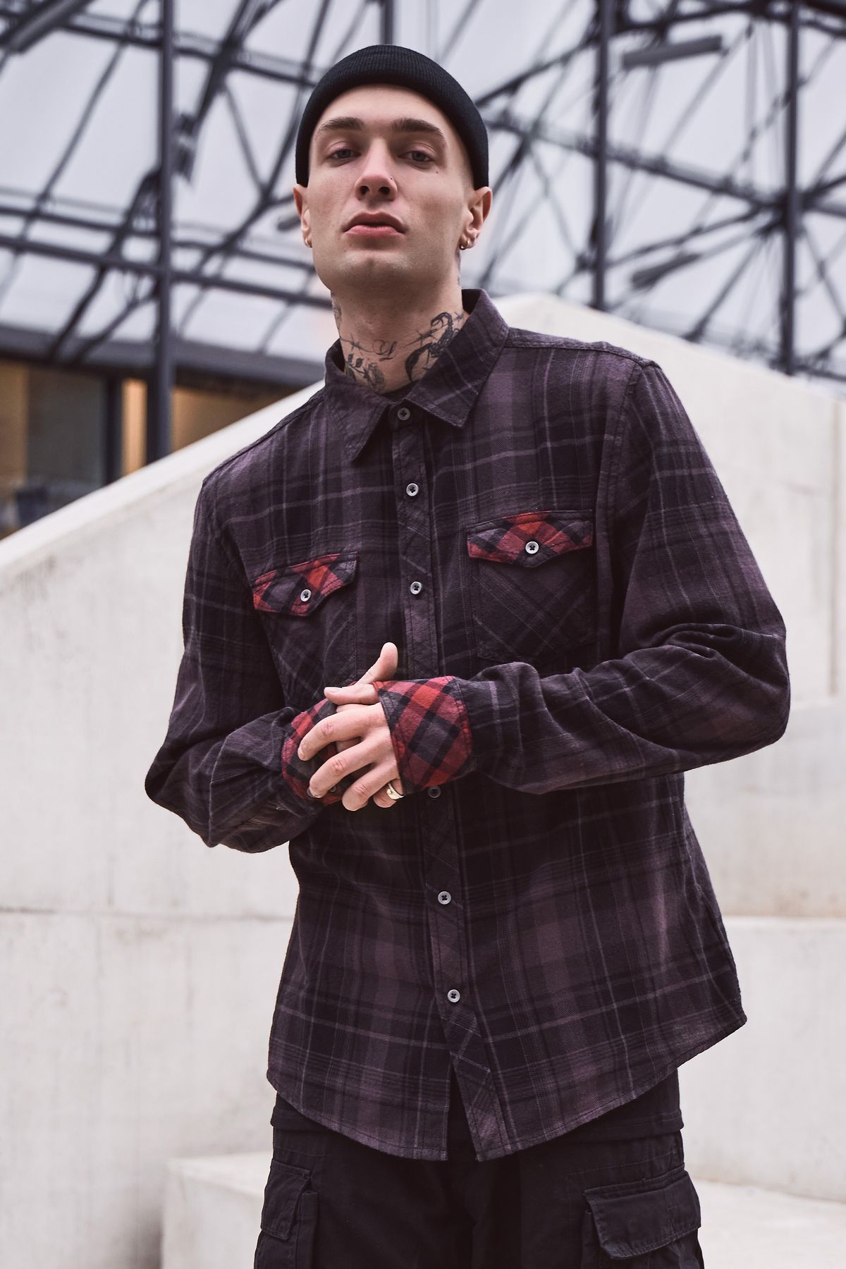 BranditHemdCheckshirtDuncaninBrown-Black