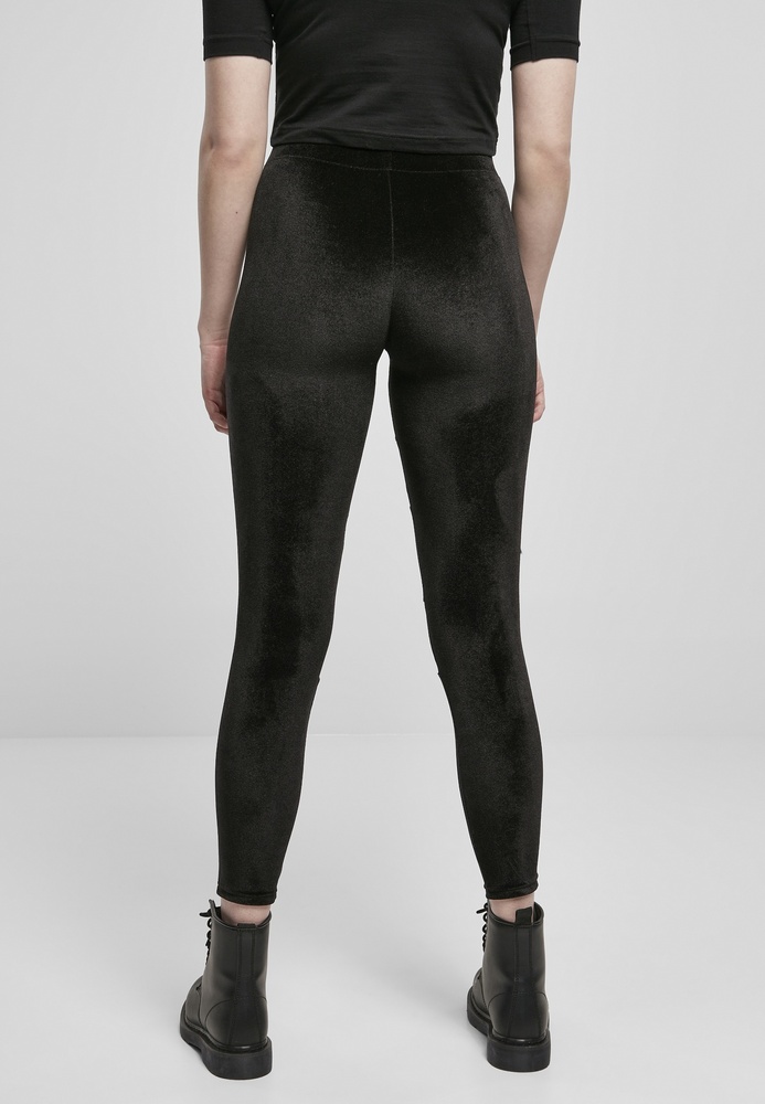 UrbanClassicsDamenLeggingsLadiesVelvetTechMeshLeggingsBlack