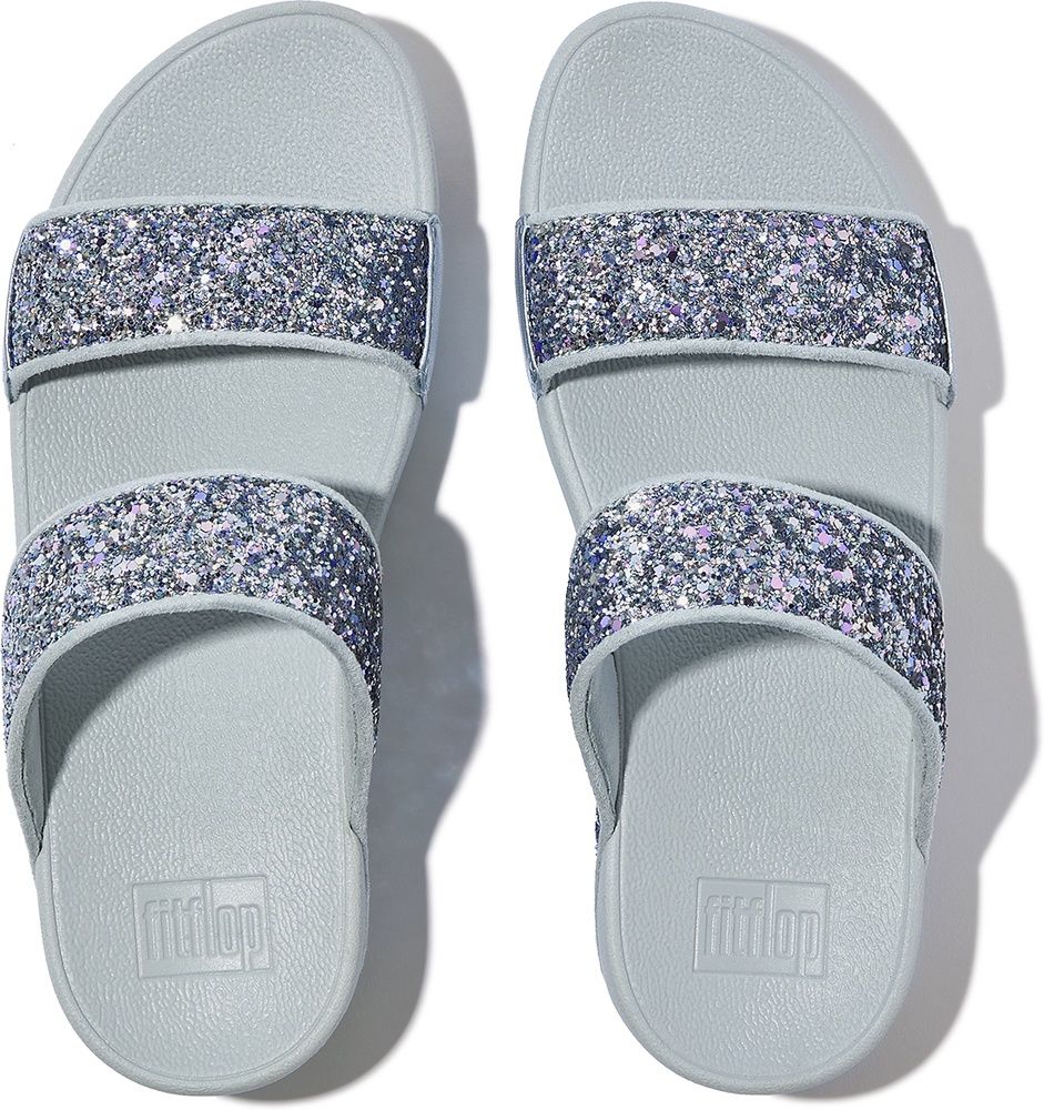 FitFlopDamenSandalenLuluMulti-TonalGlitterSlidesJE5QuietBlue-36