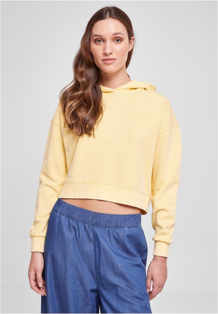 UrbanClassicsDamenLadiesShortFlowerEmbroideryTerryHoody