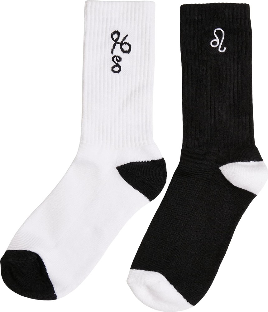 MisterTeeZodiacSocks2-PackBlackWhiteLeo-43-46