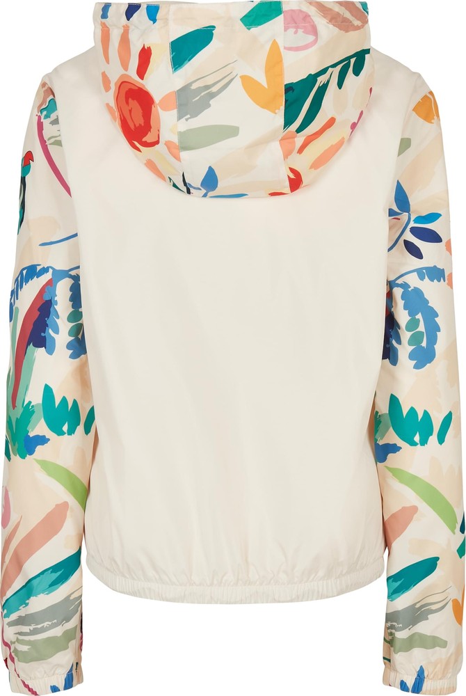 UrbanClassicsDamenLadiesMixedPullOverJacketWhitesandfruity-3XL