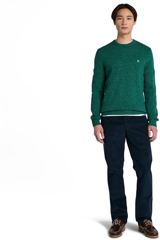 TimberlandPulloverSweatshirtTwistedYarnCrewNeckSweaterTB0A6W7XGreenGblsHthr-XXL