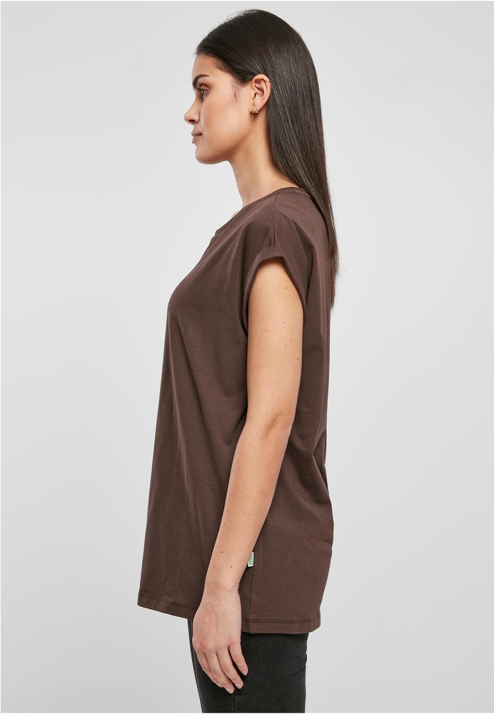 UrbanClassicsDamenT-ShirtLadiesOrganicExtendedShoulderTeeBrown-3XL
