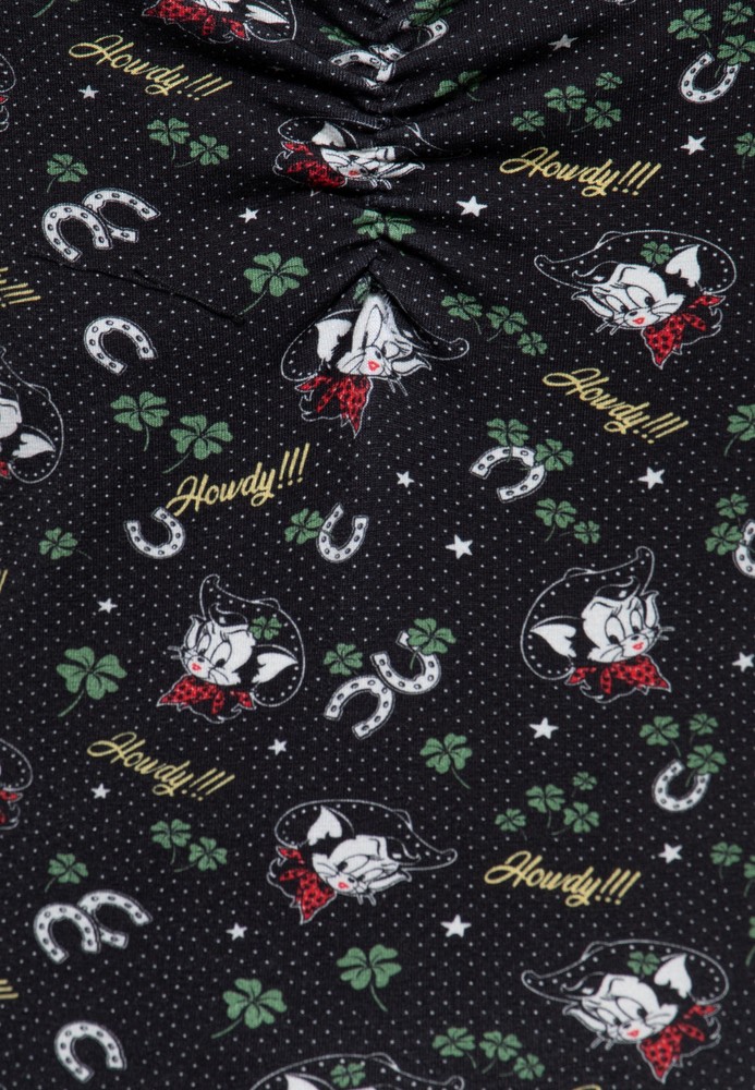 QueenKerosinDamenHowdyAllover-PrintSwingkleidBlack