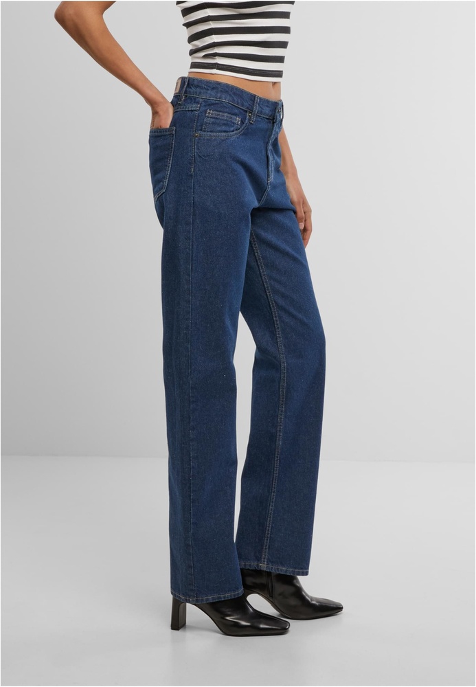 UrbanClassicsDamenJeanshosenLadiesStraightFitDenimTB7193