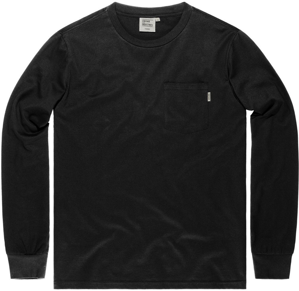 VintageIndustriesLongsleeveGrantPocketT-ShirtLongSleeveBlack