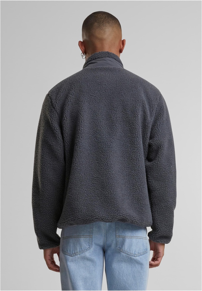 UrbanClassicsTeddyJacketWithStandUpCollarTB7260Cloudgrey-3XL