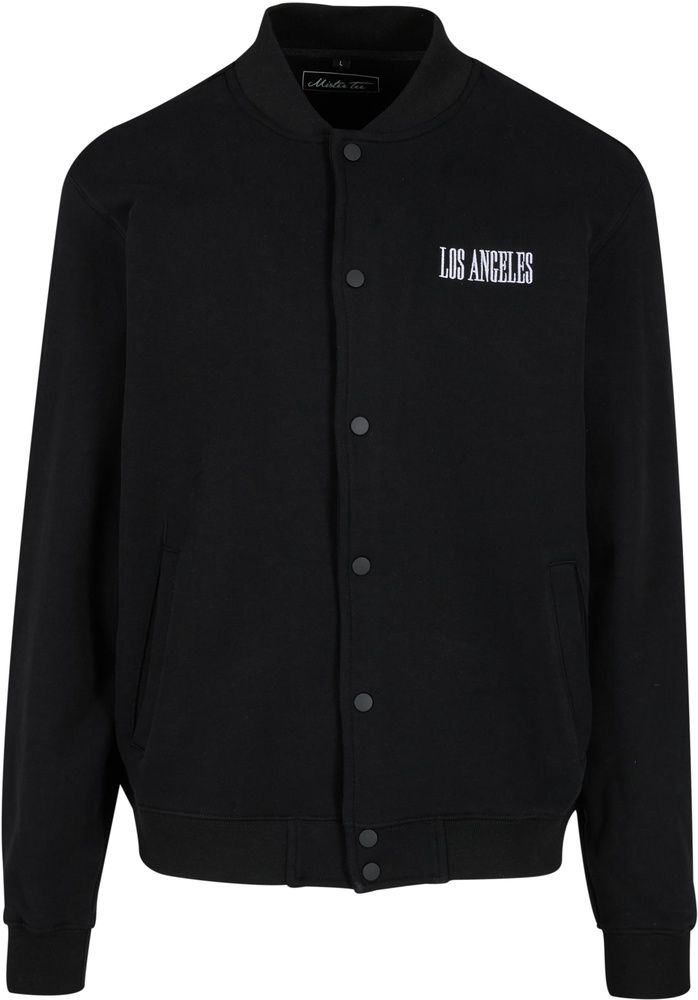MisterTeeJackeLosAngelesEmbHeavyTonalCollegeJacketMT3918Black-3XL