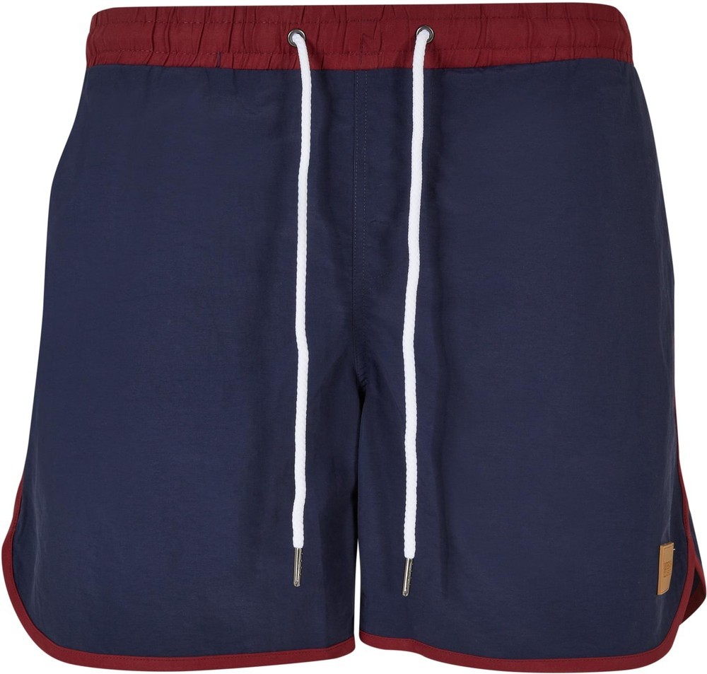 UrbanClassicsRetroSwimshortsBurgundyMidnightnavy-3XL