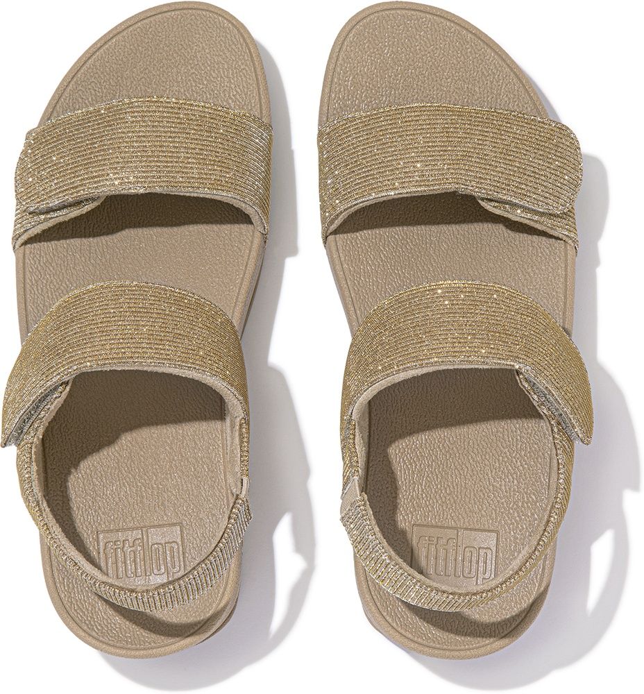 FitFlopDamenSandalenLuluAdjustableShimmerluxBack-StrapSandalsGA2LatteBeige-36