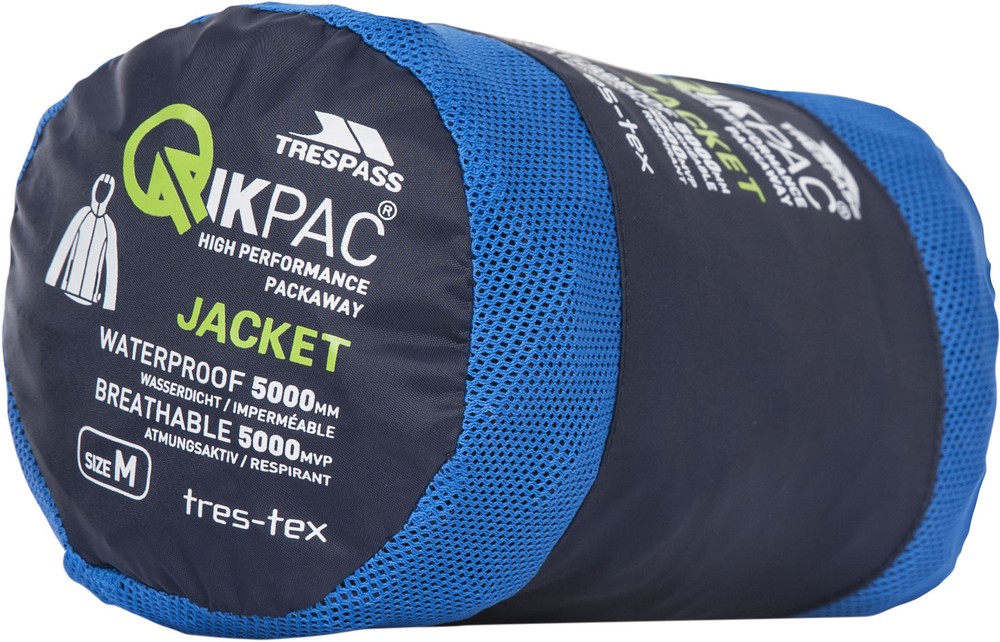 TrespassRegenjackeQikpacX-UnisexPackawayJacketTp75NavyBlue-XL