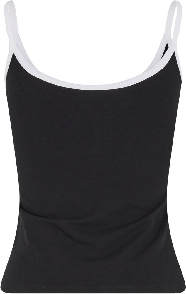 UrbanClassicsDamenLadiesContrastBasicTop2-PackTB7485ABlackWhiteWhiteBlack-3XL