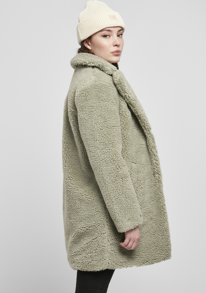 UrbanClassicsDamenJackeLadiesOversizedSherpaCoatSoftsalvia-3XL